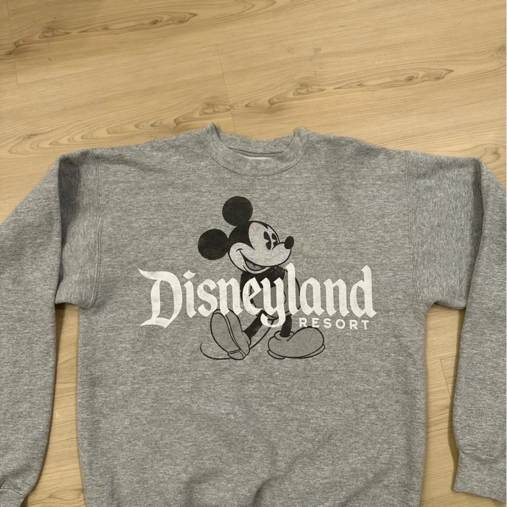 Disneyland oversized grey crew long sleeves sweat shirt top